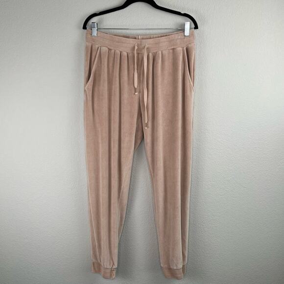 Young Fabulous & Broke Ollie Y2K High-Waist Velour Tan Comfy Jogger Pants M/L - Picture 13 of 15